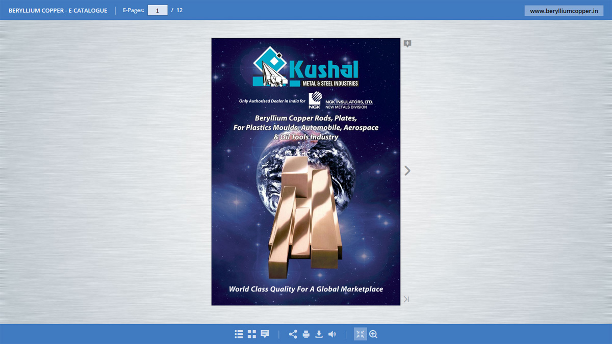 Kushal Metal & Steel Industries E-Catalog - Beryllium Copper E-Catalog